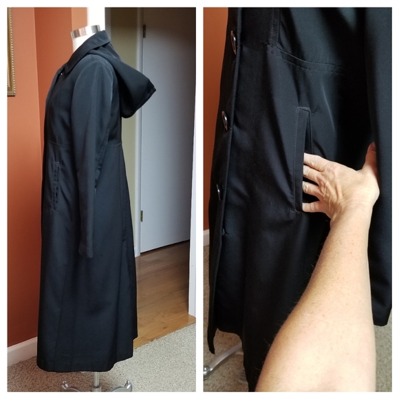 Jones New York Petite black raincoat - Picture 2 of 9